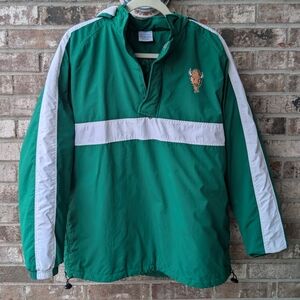 Green and White Pullover Jacket